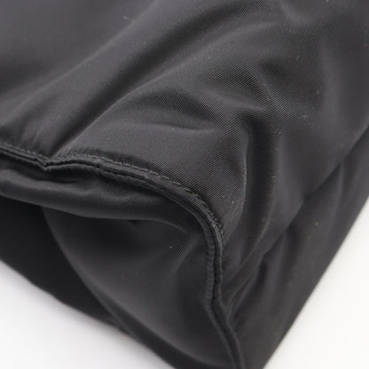 Prada Tote Re-Nylon Black Nylon Leather Triangle Logo — view 6