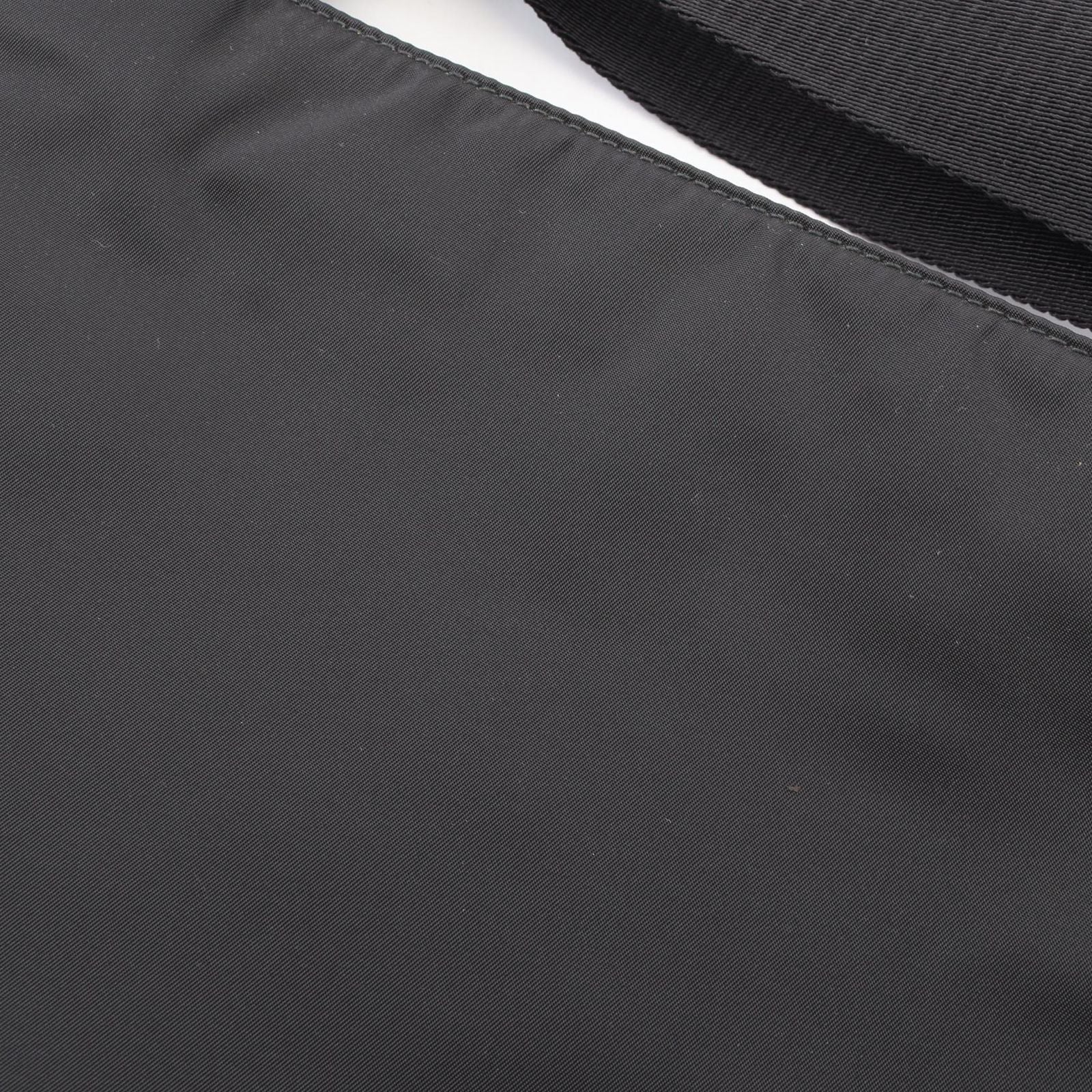 Prada Shoulder Bag Re-Nylon Black Nylon Saffiano Leather Triangle Logo — view 6