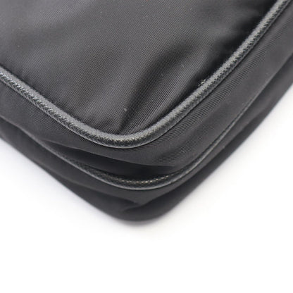 Prada Shoulder Bag Re-Nylon Black Nylon Saffiano Leather Triangle Logo — view 5