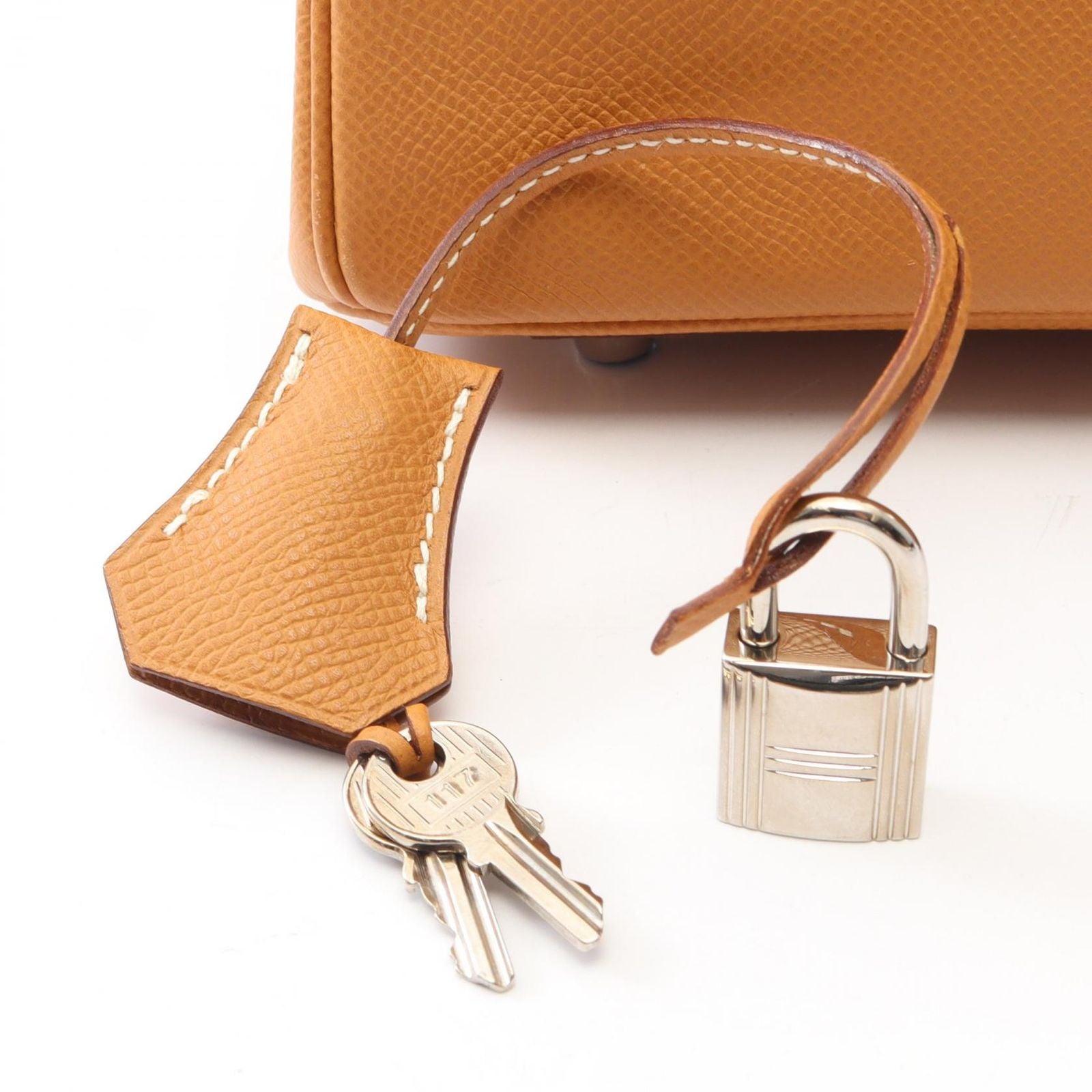 Hermes Handbag Birkin 25 Natural Leather Calf — view 6