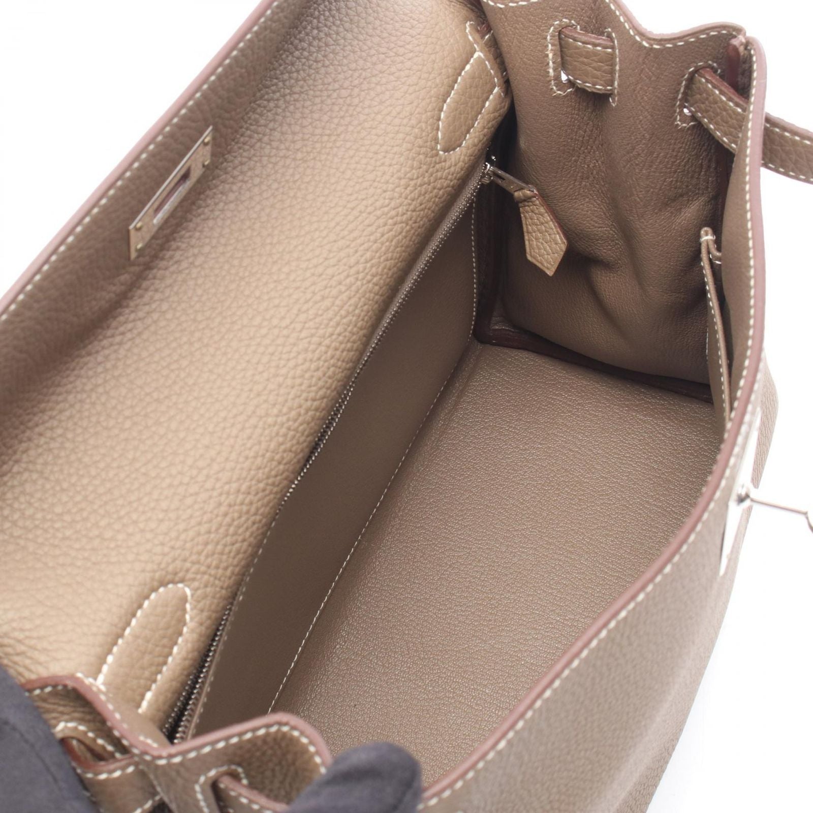 Hermes Handbag Kelly 28 Retourne 2-Way Etoupe Leather — view 3