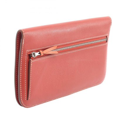 Hermes Bifold Wallet Dogon Long Sanguine Vert Clair Leather Calf — view 2