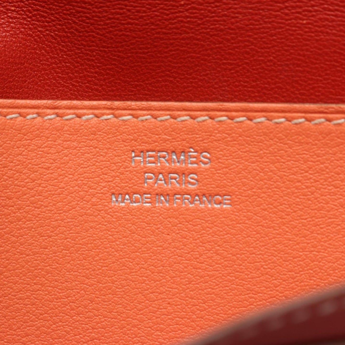 Hermes Bifold Wallet Dogon Long Sanguine Vert Clair Leather Calf — view 5