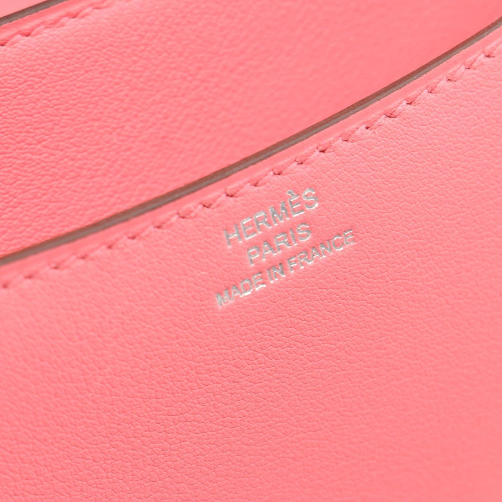 Hermes Shoulder Bag Constance 3 Mini Rose Azalea Leather Calf — view 4