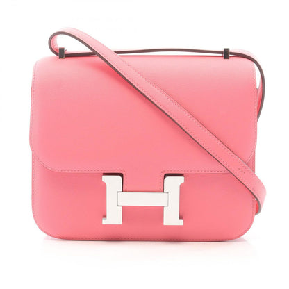 Hermes Shoulder Bag Constance 3 Mini Rose Azalea Leather Calf