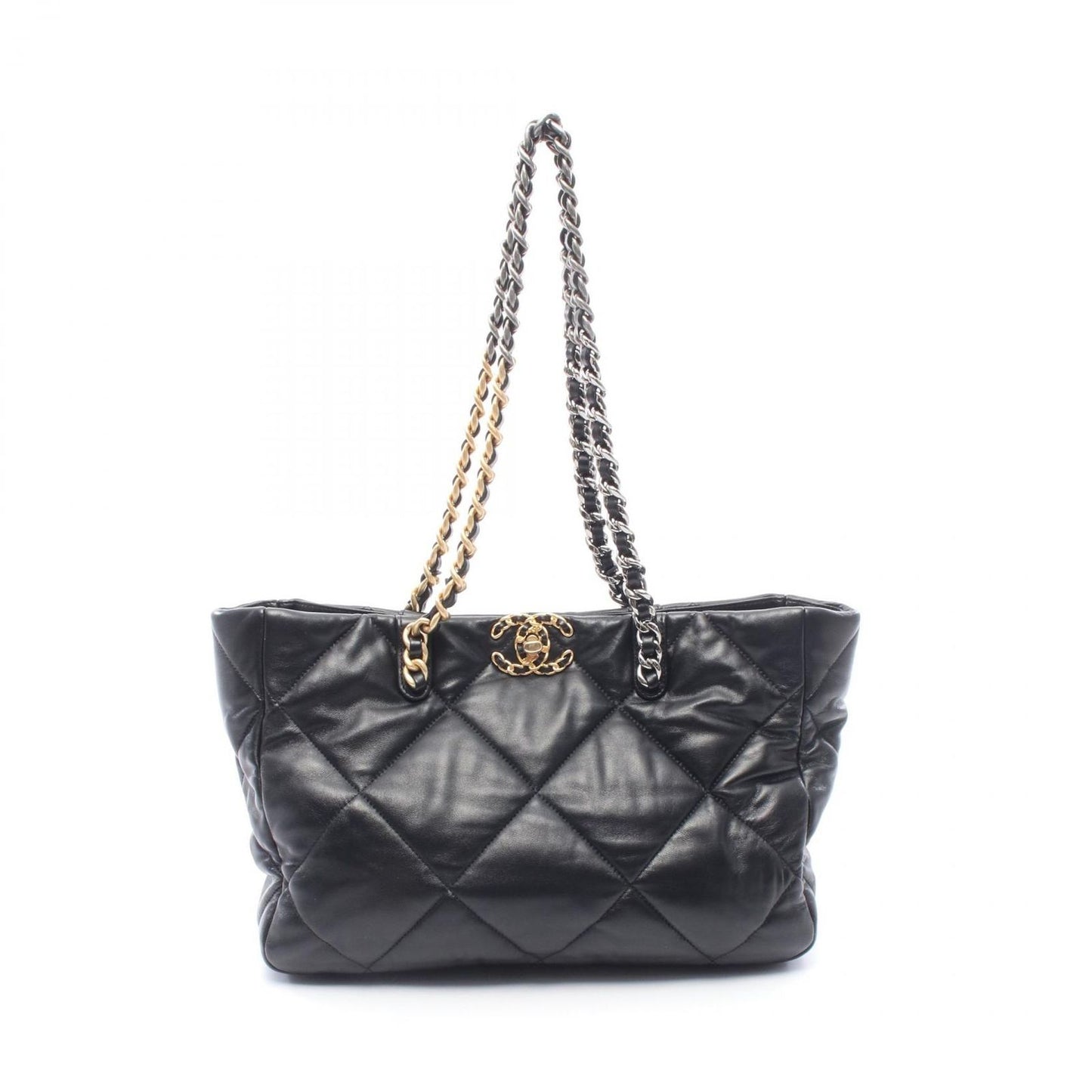 Chanel Tote 19 Quilted Black Leather Chain