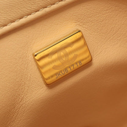 Chanel Shoulder Bag Quilted Beige Lambskin Mini Chain — view 5