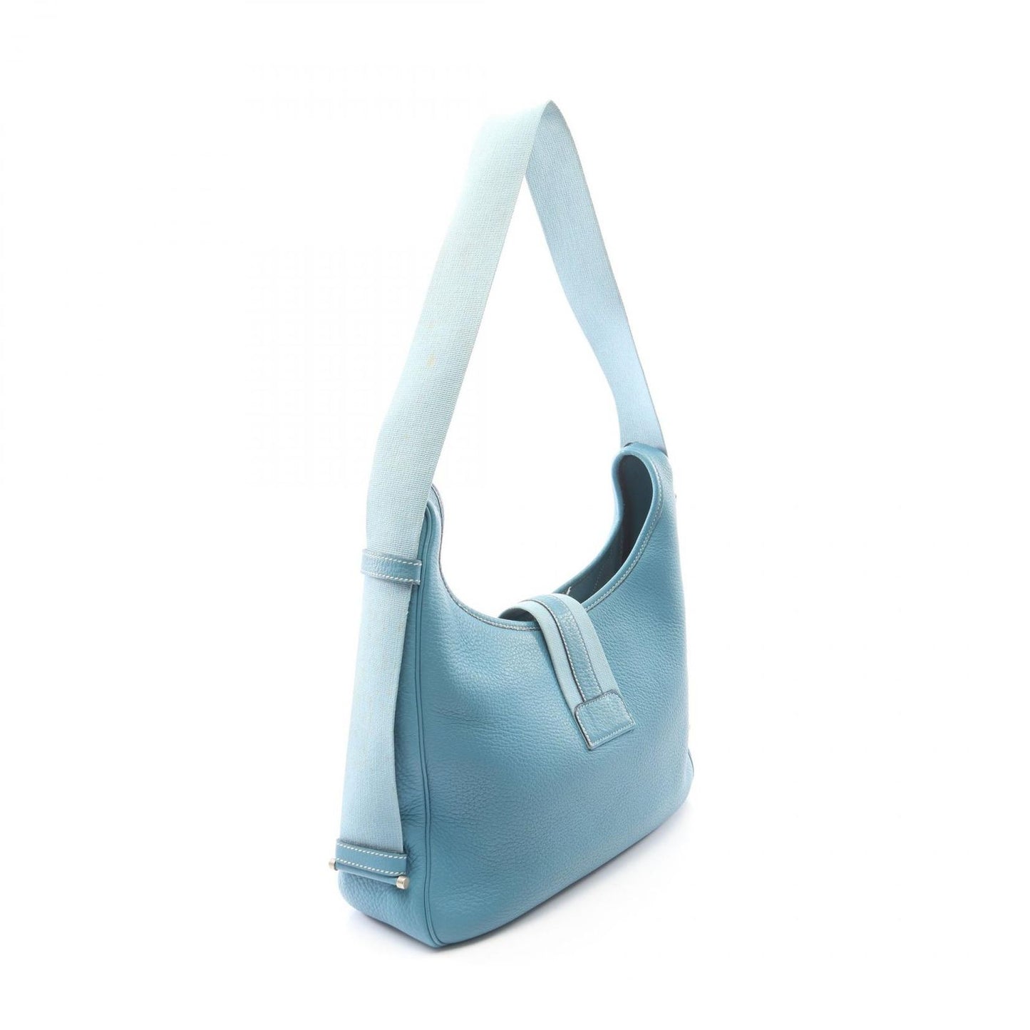 Hermes Shoulder Bag Saco Blue Jean Leather — view 2