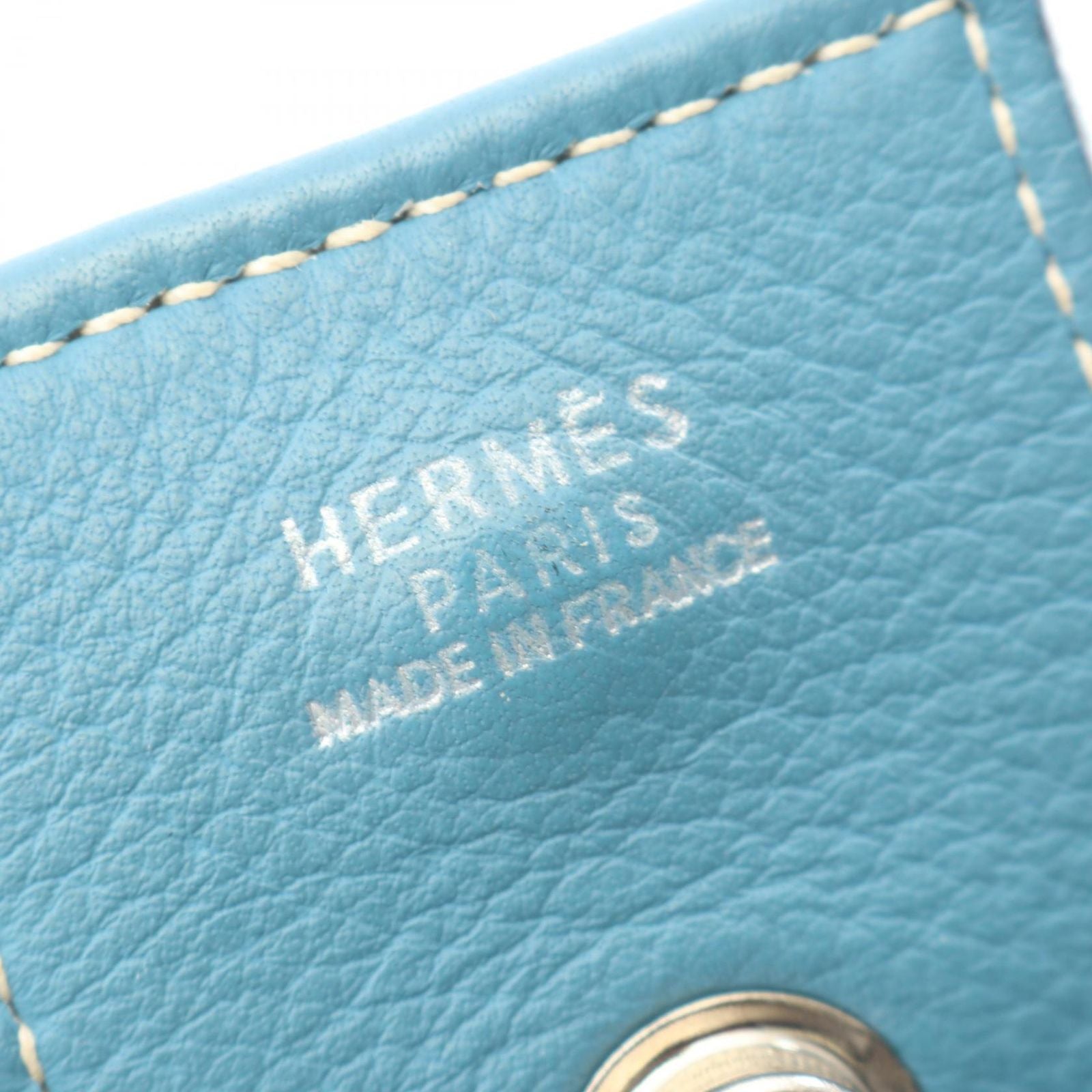 Hermes Shoulder Bag Saco Blue Jean Leather — view 4
