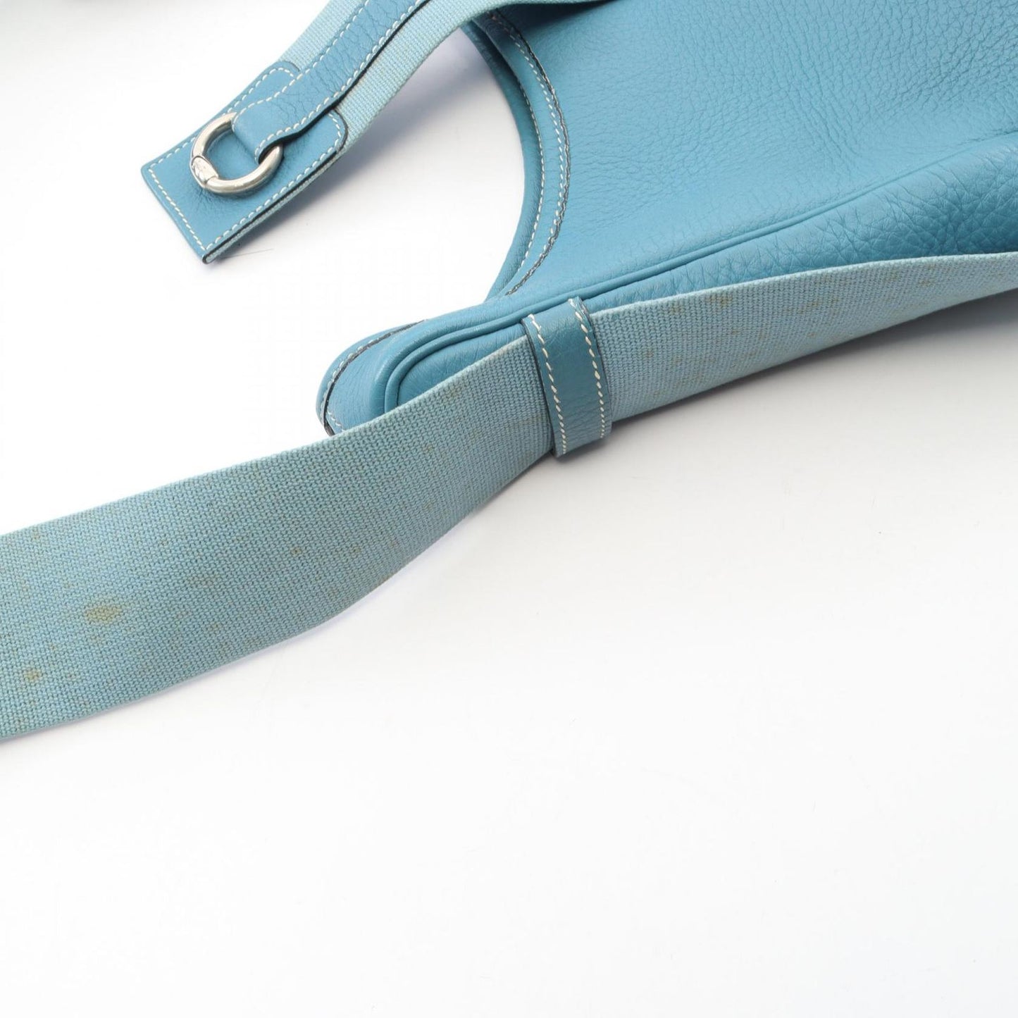 Hermes Shoulder Bag Saco Blue Jean Leather — view 7