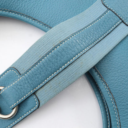 Hermes Shoulder Bag Saco Blue Jean Leather — view 8