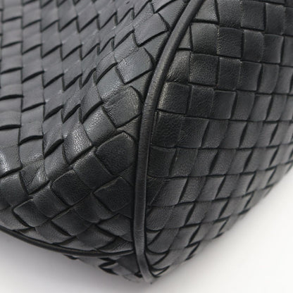 Bottega Veneta Shoulder Bag Intrecciato Drawstring Black Leather — view 7