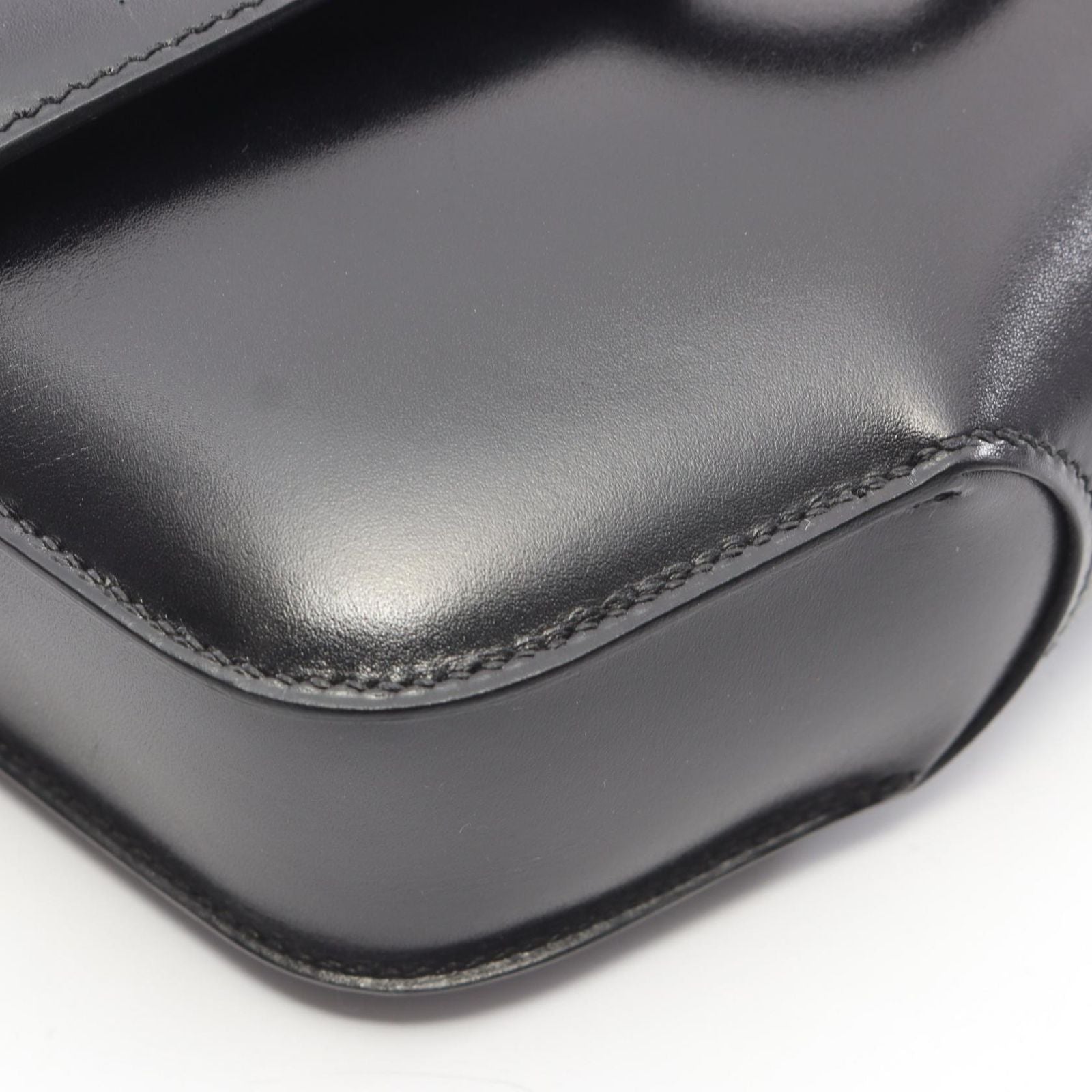 Hermes Shoulder Bag Cherche Midi 25 Black Calf — view 8