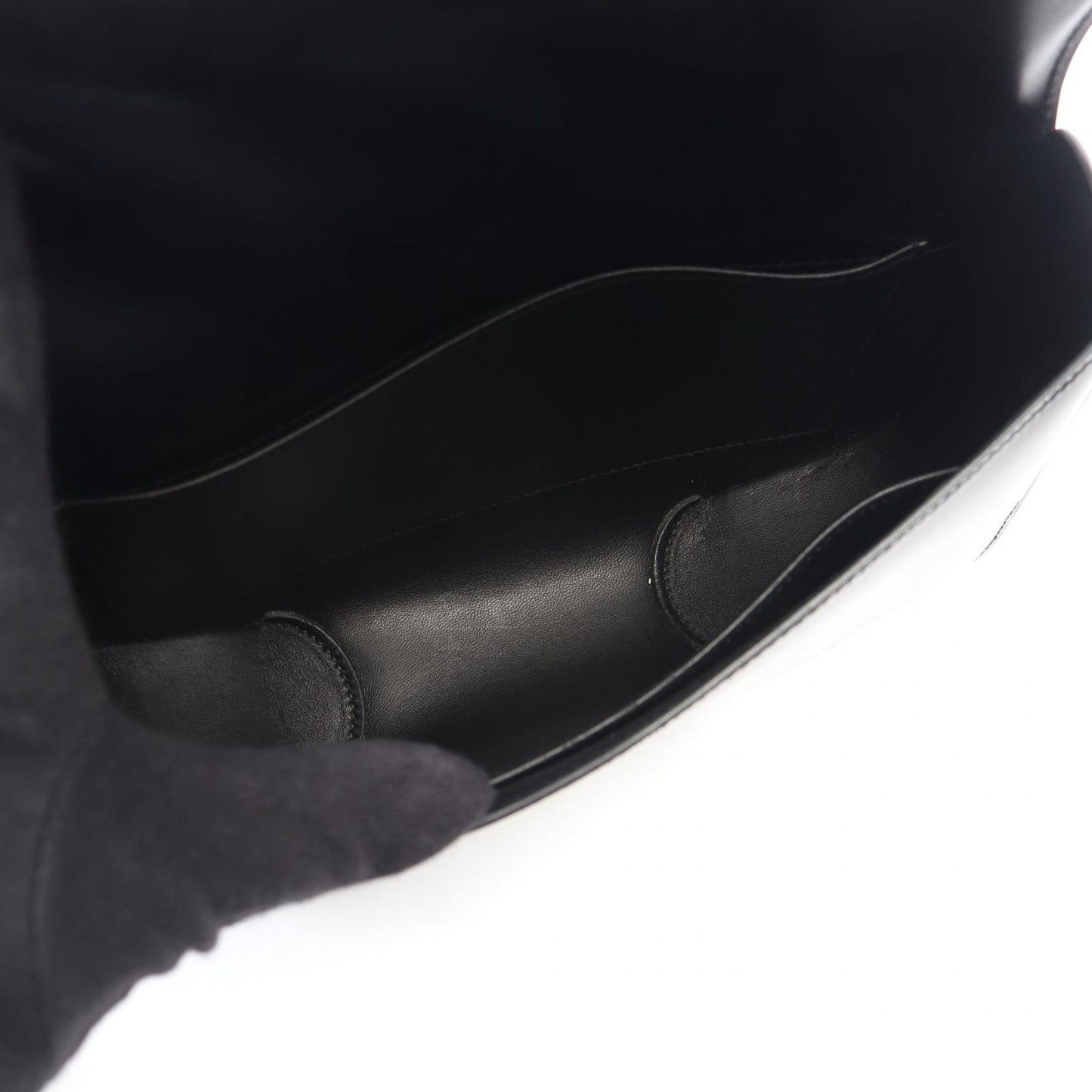 Hermes Shoulder Bag Cherche Midi 25 Black Calf — view 3