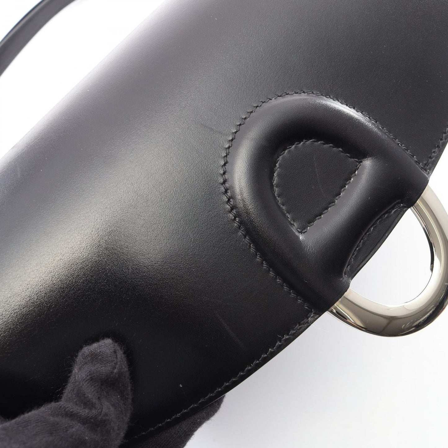 Hermes Shoulder Bag Cherche Midi 25 Black Calf — view 7