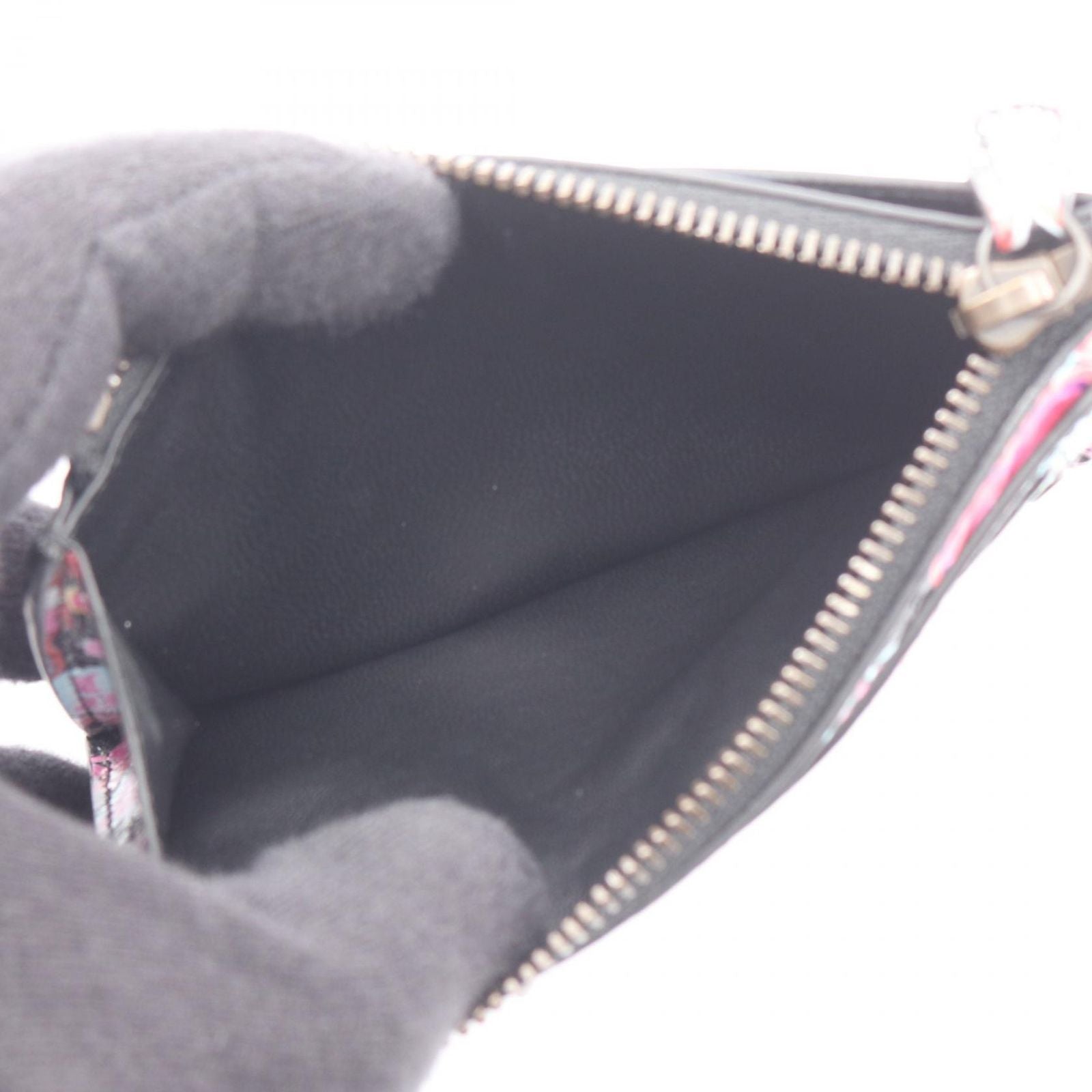 Balenciaga Coin Case le City Long Card Holder Black Multi Leather — view 3