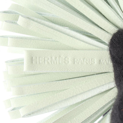 Hermes Charm Carmen Vert Peppermint Leather Keychain — view 3