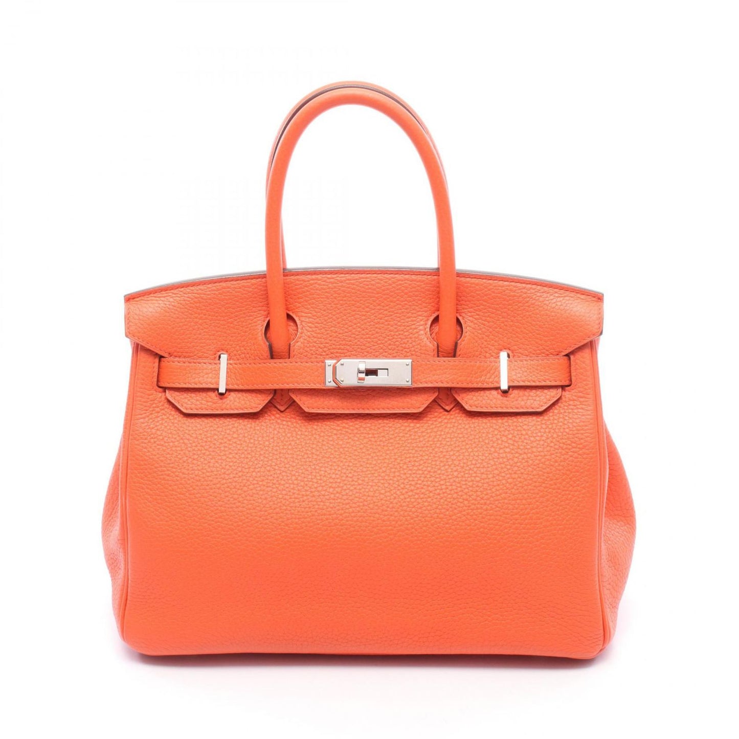 Hermes Handbag Birkin 30 Orange Poppy Leather