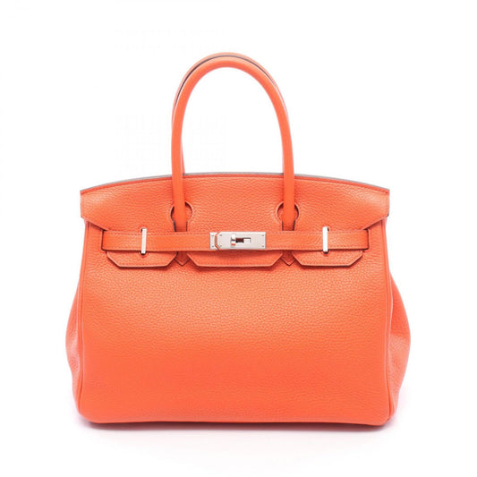 Hermes Handbag Birkin 30 Orange Poppy Leather
