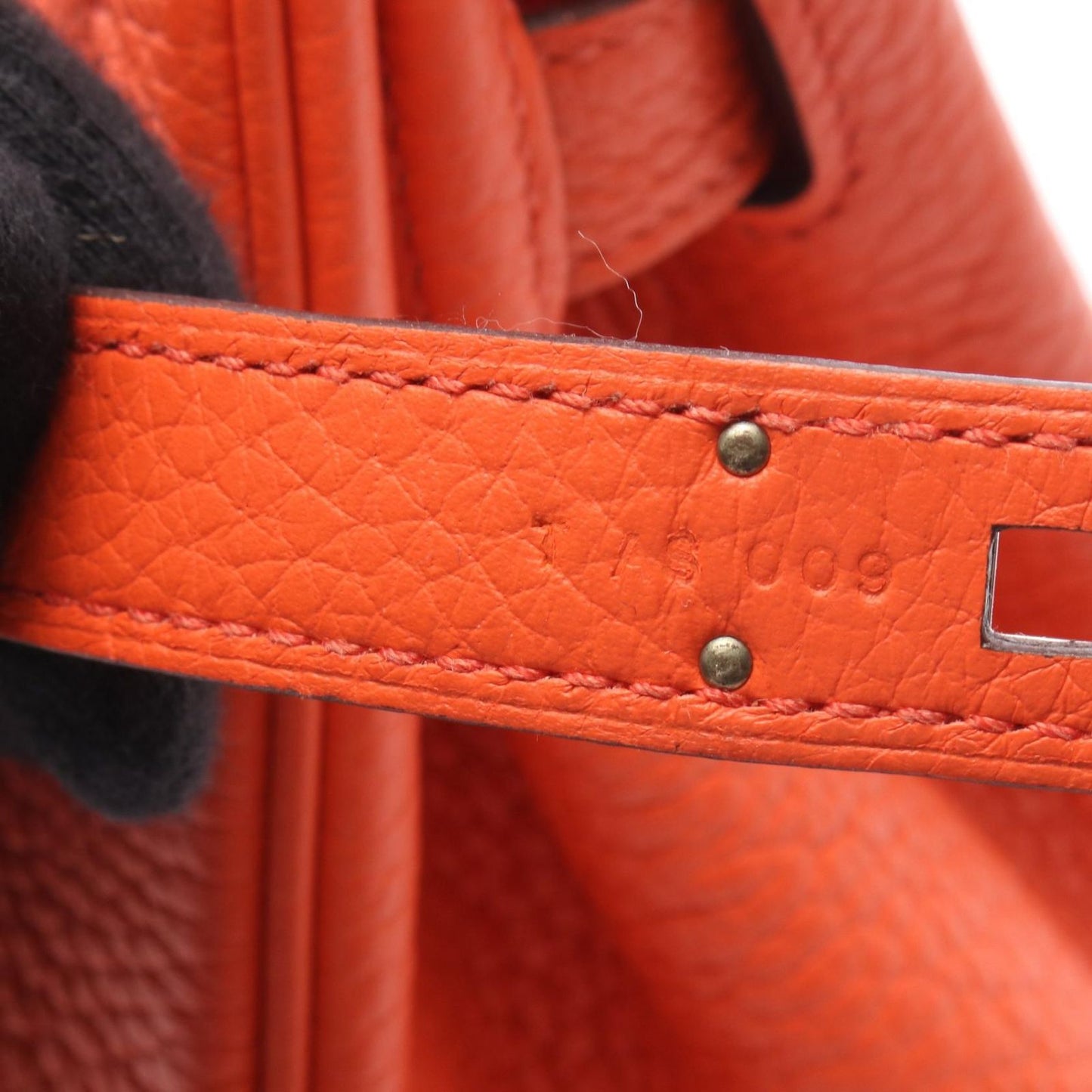 Hermes Handbag Birkin 30 Orange Poppy Leather — view 5