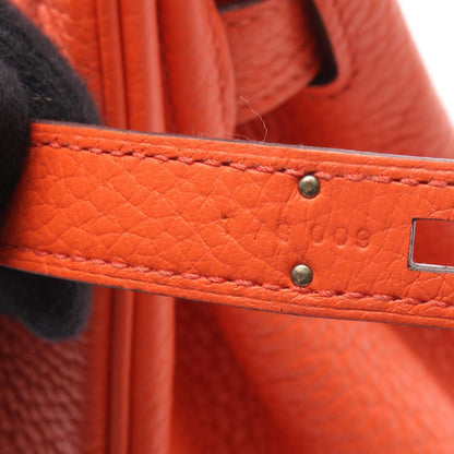 Hermes Handbag Birkin 30 Orange Poppy Leather — view 5