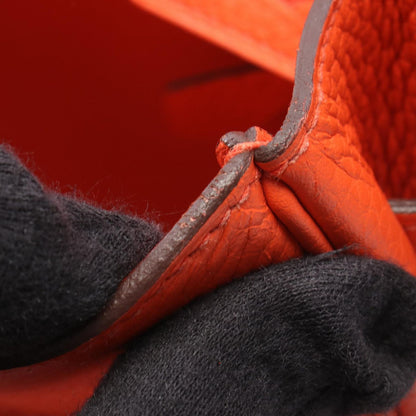 Hermes Handbag Birkin 30 Orange Poppy Leather — view 7