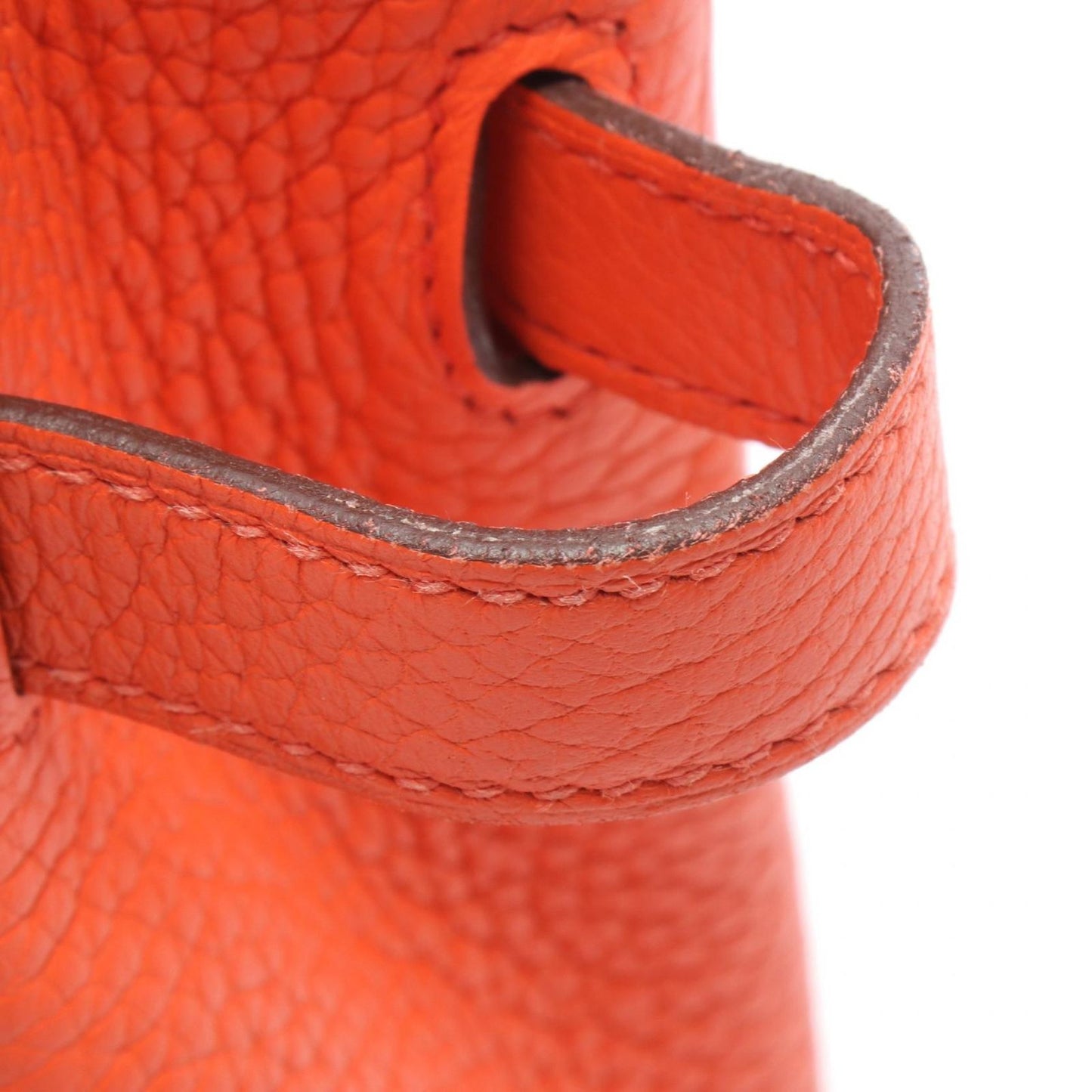 Hermes Handbag Birkin 30 Orange Poppy Leather — view 8