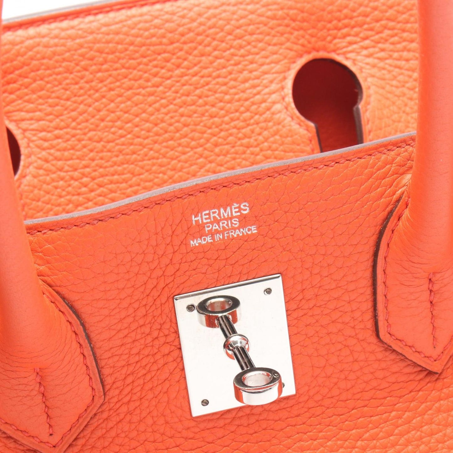 Hermes Handbag Birkin 30 Orange Poppy Leather — view 4