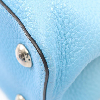 Louis Vuitton Handbag Capucines MM 2-Way Blue White Leather — view 7