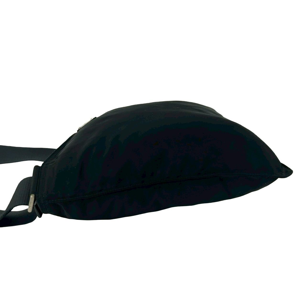 Prada Nylon Leather Shoulder Bag Crossbody Pochette Black — view 5
