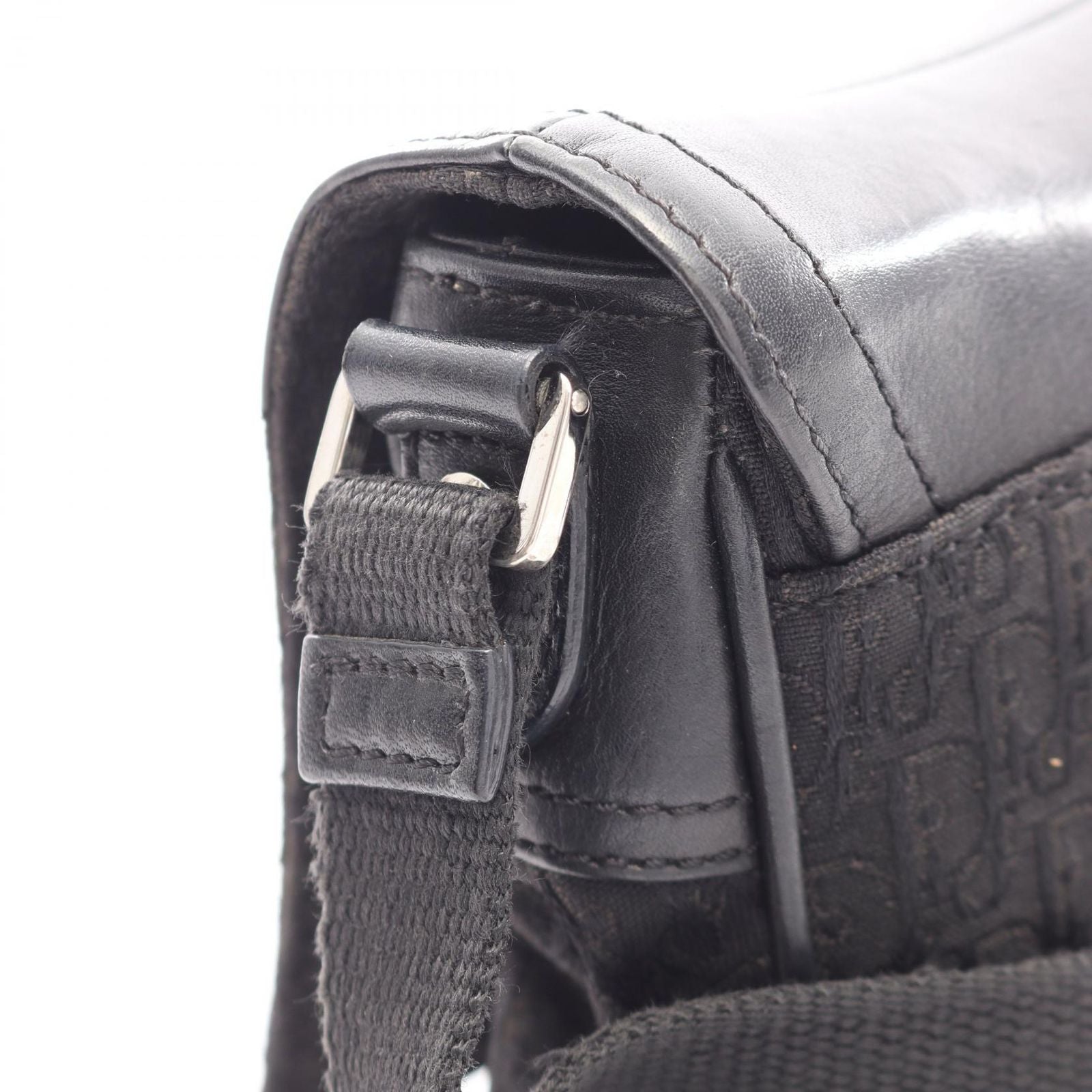 Dior Shoulder Bag Street Chic Trotter Black Canvas Leather — view 6