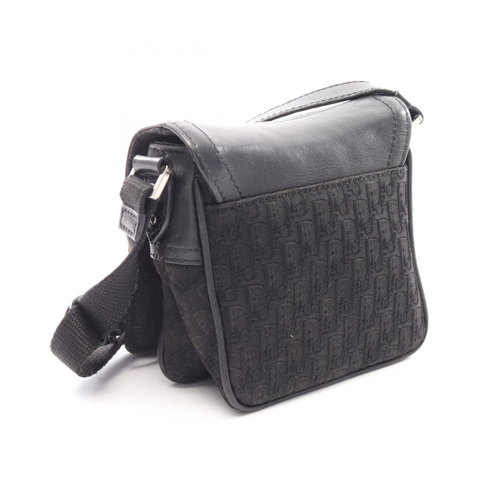 Dior Shoulder Bag Street Chic Trotter Black Canvas Leather — view 2