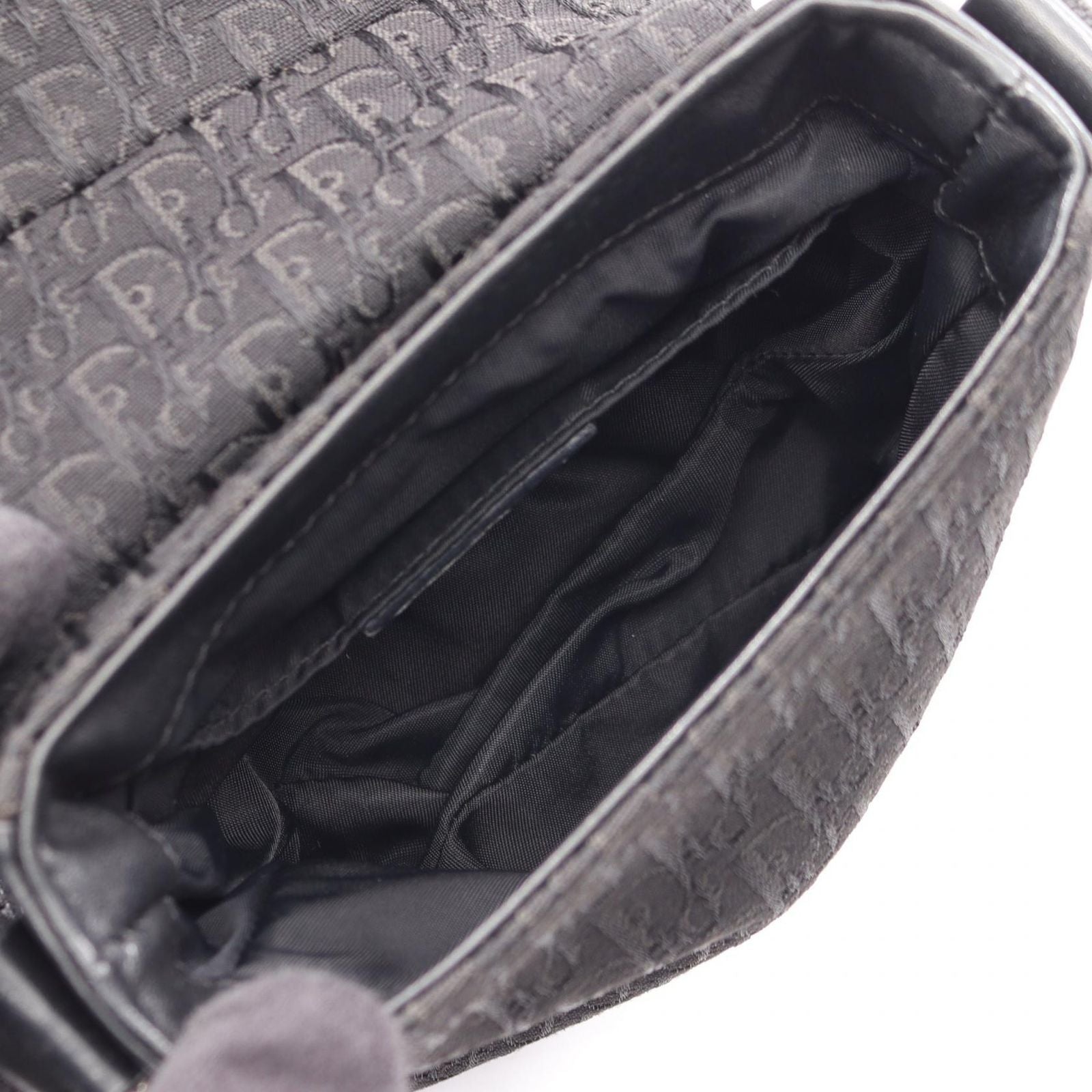 Dior Shoulder Bag Street Chic Trotter Black Canvas Leather — view 3