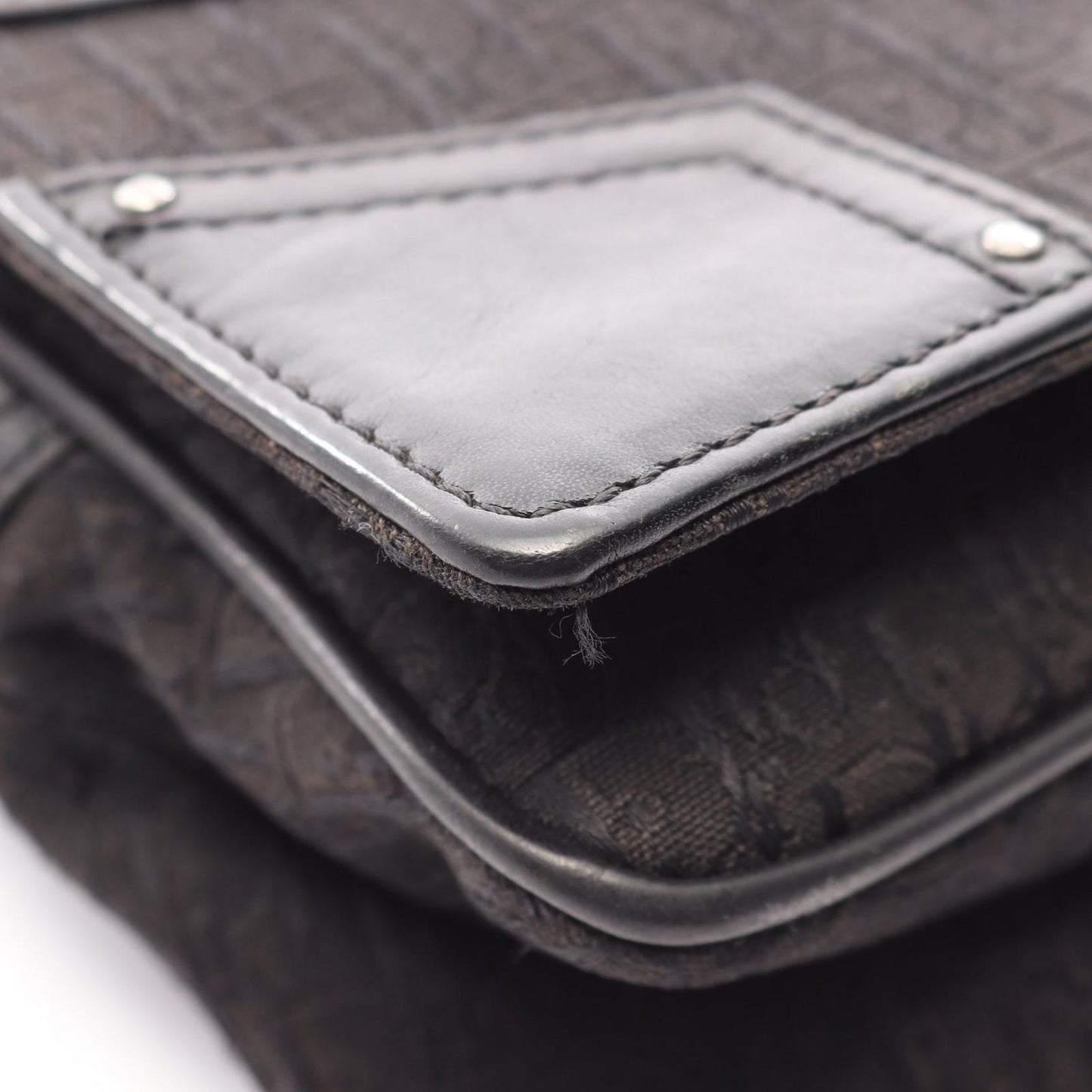Dior Shoulder Bag Street Chic Trotter Black Canvas Leather — view 7