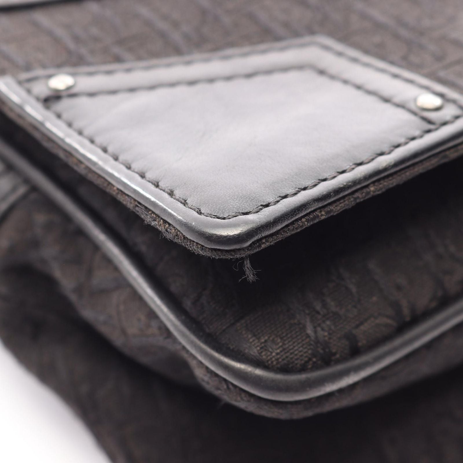 Dior Shoulder Bag Street Chic Trotter Black Canvas Leather — view 7