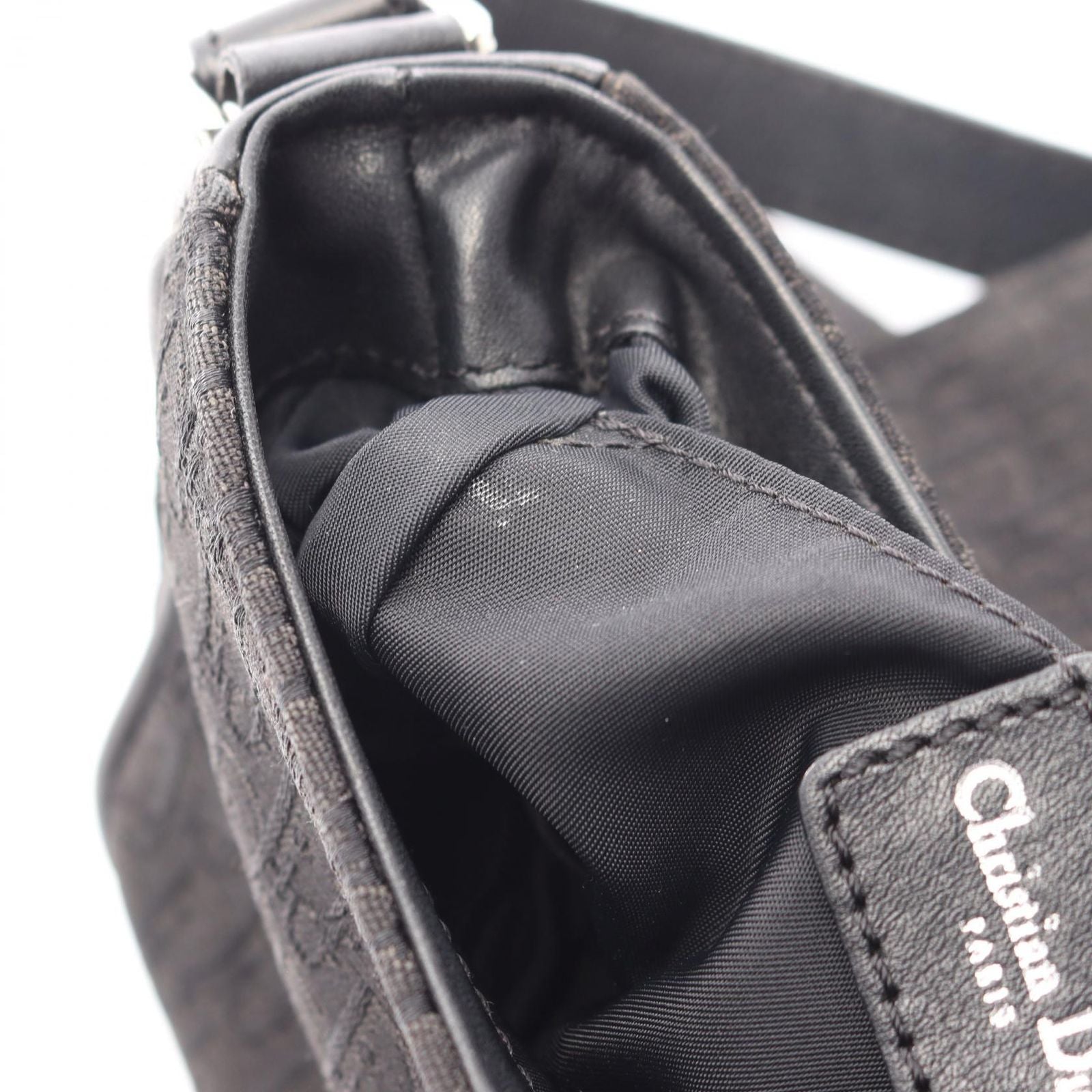 Dior Shoulder Bag Street Chic Trotter Black Canvas Leather — view 8