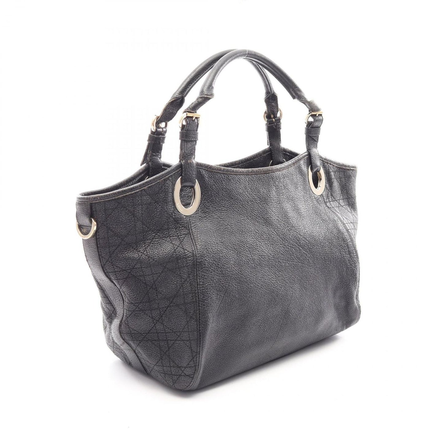 Dior Tote Cannage Black Leather Hand — view 2