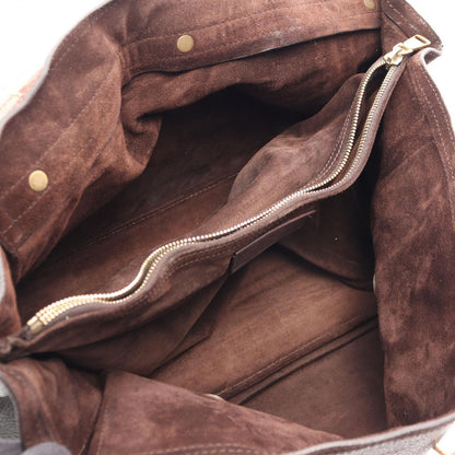 Saint Laurent Handbag Muse Two Khaki Gray Bordeaux Leather Hand — view 3