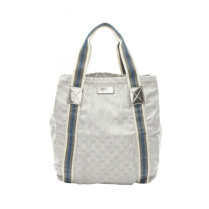 Gucci Tote GG Canvas Sherry Line Silver