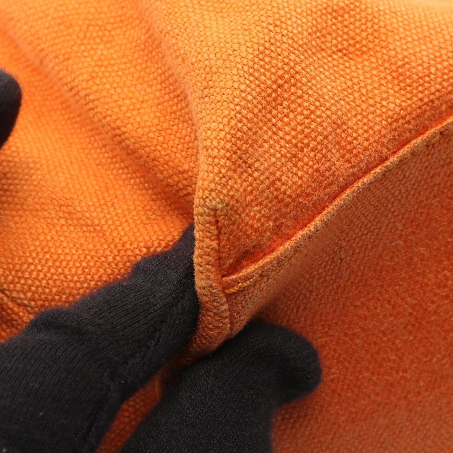 Celine Shoulder Bag Orange Canvas Leather — view 9