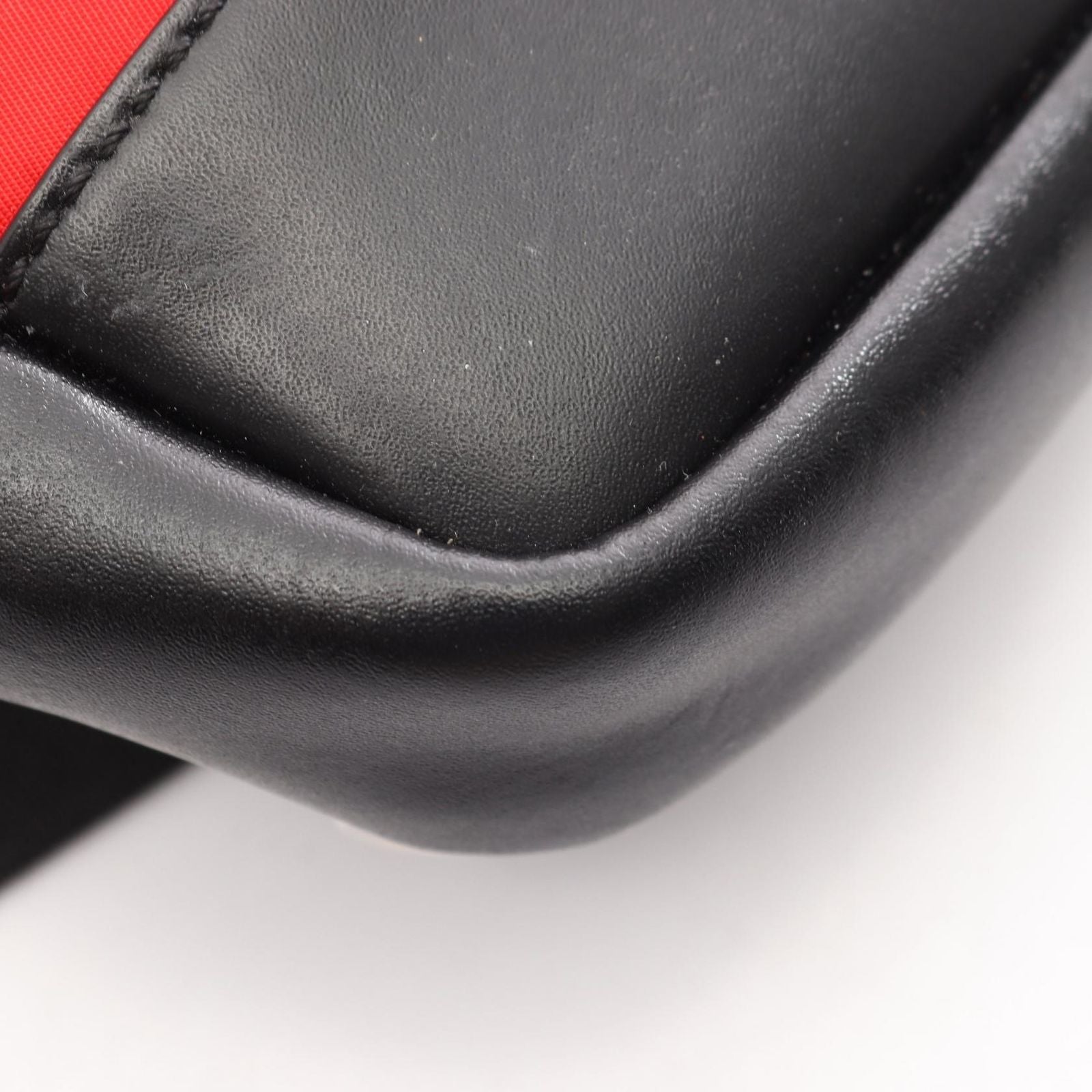Fendi Waist Bag Monster Star Bug's Eye Red Black Nylon Leather — view 5