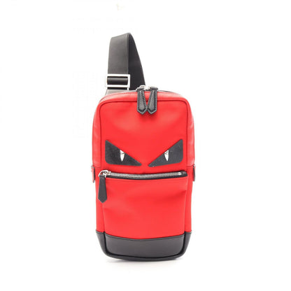 Fendi Waist Bag Monster Star Bug's Eye Red Black Nylon Leather