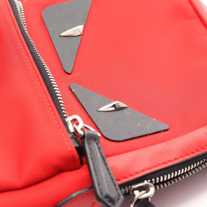 Fendi Waist Bag Monster Star Bug's Eye Red Black Nylon Leather — view 7