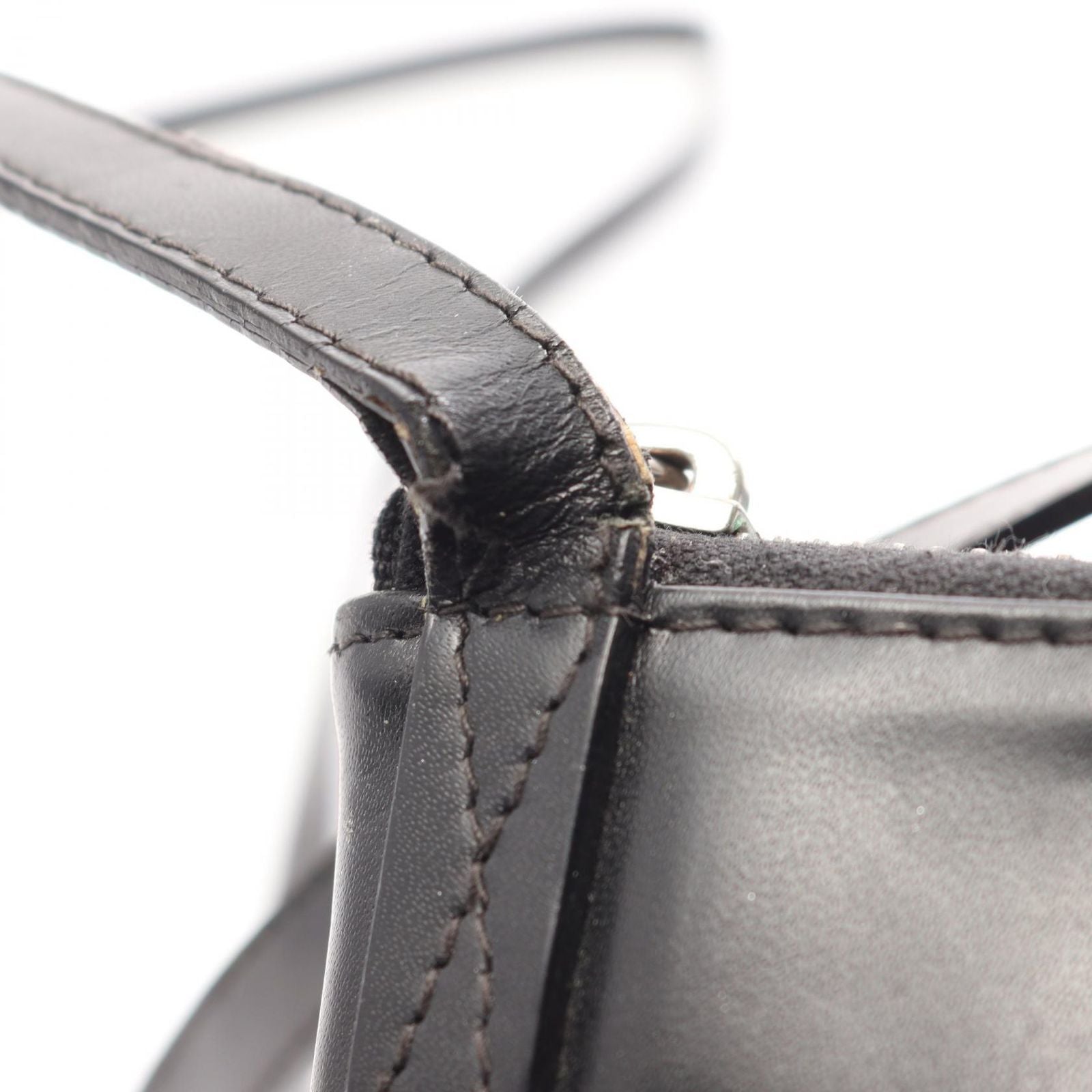 Bvlgari Shoulder Bag Logo Mania Mini Black Canvas Leather — view 5