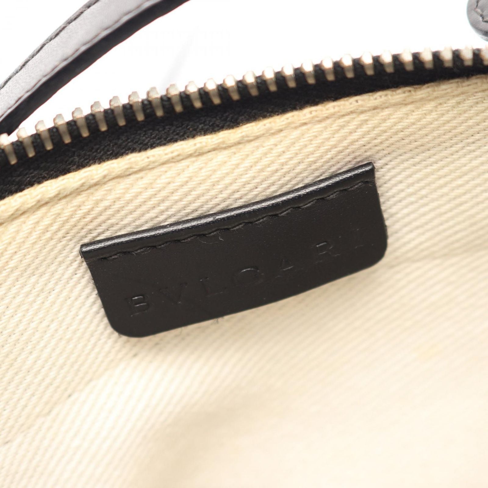 Bvlgari Shoulder Bag Logo Mania Mini Black Canvas Leather — view 4