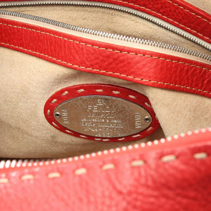 Fendi Shoulder Bag Selleria Red Leather — view 4