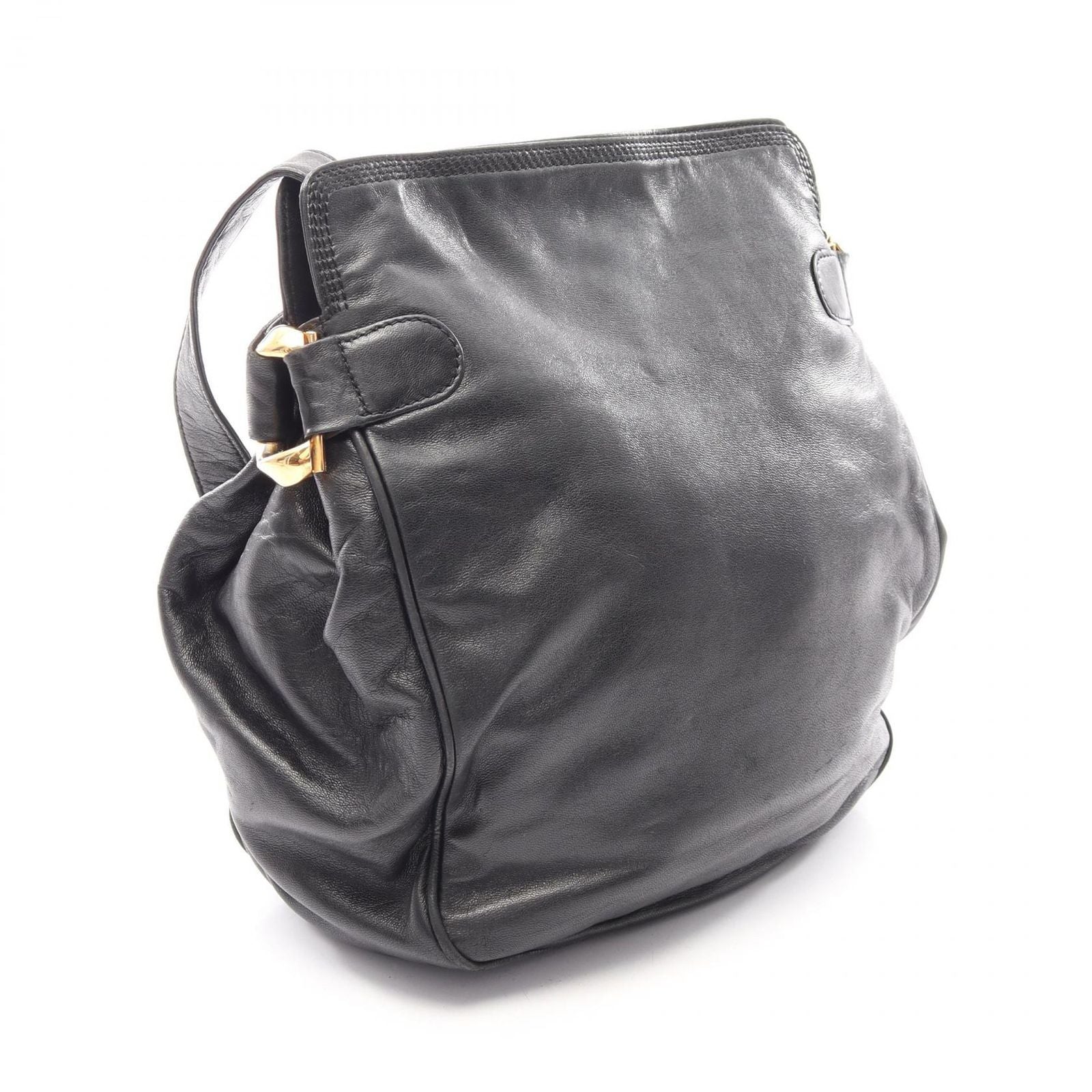 Loewe Shoulder Bag Anagram Black Leather — view 2