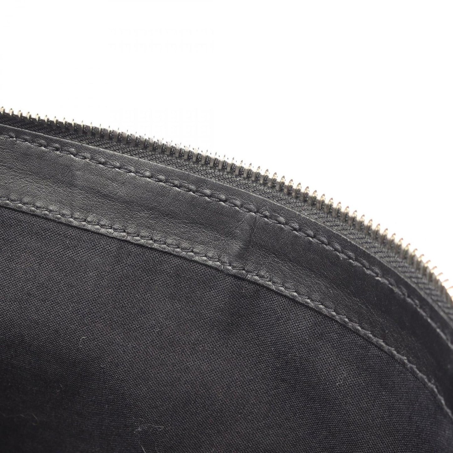 Balenciaga Clutch Navy Clip M Black Ivory Canvas Leather — view 6