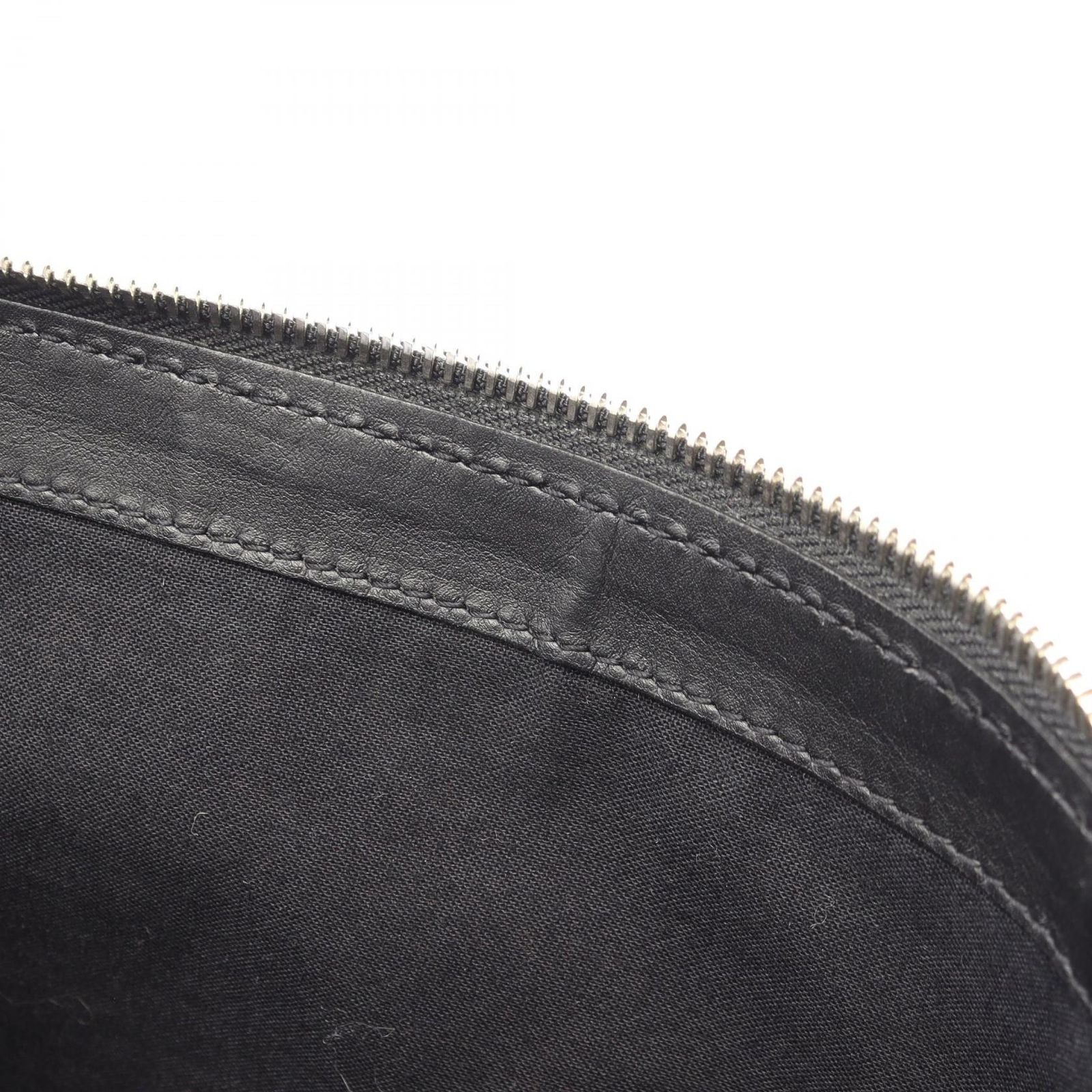 Balenciaga Clutch Navy Clip M Black Ivory Canvas Leather — view 6