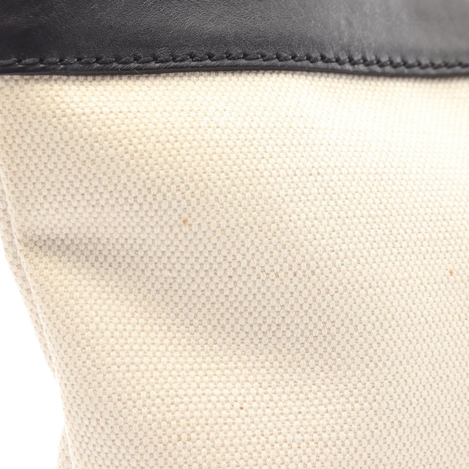 Balenciaga Clutch Navy Clip M Black Ivory Canvas Leather — view 7
